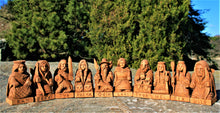 Load image into Gallery viewer, Norse Gods, Viking statue, Norse gods set, norse pagan, pagan altar, viking gods, norse altar, wood statue, norse goddess, viking goddess