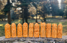 Load image into Gallery viewer, Set of 17 Norse gods: Frigg, Aegir, Baldur, Njor, Heimdallr, Magni, Hel, Tyr, Odin, Loki, Vali, Bragi, Freyr, Iduna, Thor