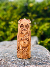 Load image into Gallery viewer, Loki statue, Loki Norse god, Loki wooden statue, paganism carvings, Asatru, Norse gods, norse pagan