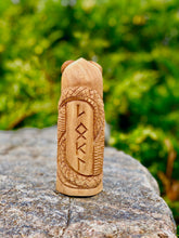 Load image into Gallery viewer, Loki statue, Loki Norse god, Loki wooden statue, paganism carvings, Asatru, Norse gods, norse pagan