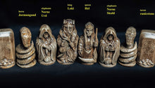 Load image into Gallery viewer, Viking battle chess set, chess set, Viking statue, Viking gods, Norse pagan, pagan altar