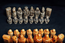 Load image into Gallery viewer, Viking battle chess set, chess set, Viking statue, Viking gods, Norse pagan, pagan altar
