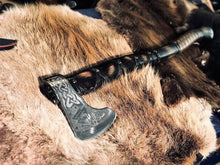 Load image into Gallery viewer, Long Norse felling ax, Norse ax with engraving, groomsmen gift
