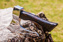 Load image into Gallery viewer, Pizza ax, pizza cutter, gift for him, viking ax, hand forged ax, handmade viking ax, pizza accessories, viking gifts