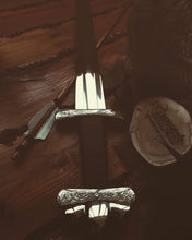 Load image into Gallery viewer, Viking handmade Sword, real norse sword, Battle forged sword, engraved sword, personalized sword, custom sword