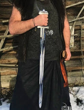 Load image into Gallery viewer, Viking handmade Sword, real norse sword, Battle forged sword, engraved sword, personalized sword, custom sword