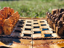 Load image into Gallery viewer, Viking battle chess set, chess set, Viking statue, Viking gods, Norse pagan, pagan altar