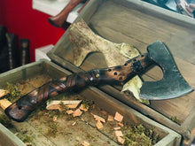 Load image into Gallery viewer, Norse Bearded Ax, viking ax, throwing hatchet, forged ax, norse ax, gift for men