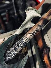 Load image into Gallery viewer, Large Double Blade Axe, Felling axe, viking axe, hand forged axe, Bearded viking axe, bushcraft axe, felling hatchet, Double head axe