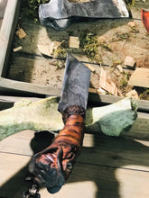 Load image into Gallery viewer, Jormungandr Norse Scramsax, Viking Knife