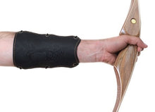 Load image into Gallery viewer, Leather archery arm guard, traditional archery, archery arm guard, archery protection, traditional archery bow