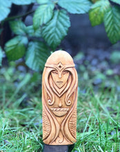 Load image into Gallery viewer, Saga Norse goddess statue, Saga wooden statue, viking statue, norse gods, norse pagan, asatru