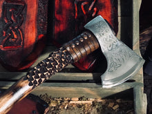 Load image into Gallery viewer, Large ax Colovrat, viking ax, engraved ax, felling ax
