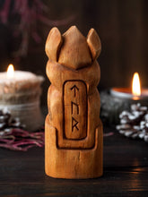 Load image into Gallery viewer, Tyr figure, Tyr Norse God, Tyr Wooden statue, Norse god statue, Viking statue, pagan statue, norse altar