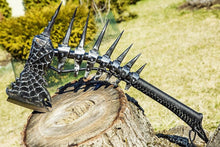 Load image into Gallery viewer, Hand Forged axe, custom carbon axe, fully metal axe, men gift