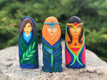 Load image into Gallery viewer, Saga statue, Saga Painted statue, Saga Norse goddess, norse goddess, norse pagan, pagan altar, viking statue