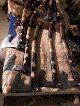 Load image into Gallery viewer, Ragnar Battle axe, Vikings armor, Ragnar Large axe, Viking axe, hand forged axe, bearded axe