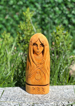 Load image into Gallery viewer, Var statue, Var Norse goddess, wooden statue, viking statue, norse gods, norse pagan, asatru