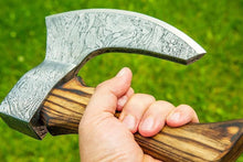 Load image into Gallery viewer, Viking pizza cutter ax, groomsmen gift, gift for him, 75th birthday gift, pizza slicer, handmade gift