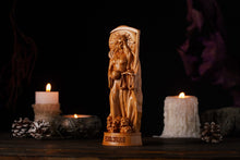 Load image into Gallery viewer, Santa Muerte, Santa Muerte statue, Holy Death Statue, Santa Muerte Wooden Statue, Pagan statue, satanism, tarot readings