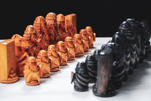 Load image into Gallery viewer, Viking Chess set, Handcarved wooden chess set of Vikings