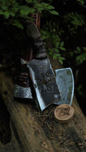 Load image into Gallery viewer, Vegvisir Viking Knife, Handforged Viking knife