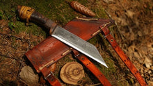 Load image into Gallery viewer, Norse Scramsax Loki Viking handforged knife