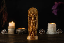 Load image into Gallery viewer, Set of Wicca idols: Baphomet and Selene, occultism statue, gnostic idol, pagan religion, wicca altar, pagan altar