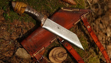 Load image into Gallery viewer, Norse Scramsax Loki Viking handforged knife