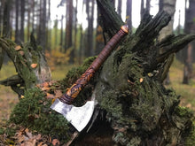 Load image into Gallery viewer, Viking Norse hatchet, Norse forged axe, viking axe