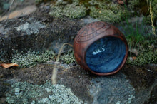 Load image into Gallery viewer, Vegvisir Viking clay mug, viking dishes, viking stuff, pagan ceramic mug, norse pagan, norse pagan