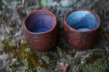 Load image into Gallery viewer, Vegvisir Viking clay mug, viking dishes, viking stuff, pagan ceramic mug, norse pagan, norse pagan