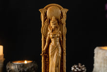 Load image into Gallery viewer, Nephthys Egyptian Goddess, Nephthys with wings statue, ancient egypt gods, egypt gods, ancient paganism, pagan altar, egypt altar statue