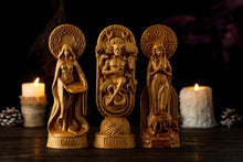 Load image into Gallery viewer, Set of Celtic gods: Cernunnos, Danu, Bridgid, celtic gods, celtic statue, celtic pantheon, pagan altar, pagan statue