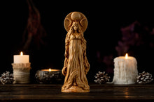Load image into Gallery viewer, Set of Wicca idols: Baphomet and Selene, occultism statue, gnostic idol, pagan religion, wicca altar, pagan altar