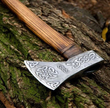 Load image into Gallery viewer, Viking forged ax, steel ax, norse hand forged ax, viking ax