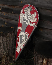 Load image into Gallery viewer, Kievan Rus Ancient Battle Shield, Kievan Rus Shield, medieval shield, custom shield, larp viking shield