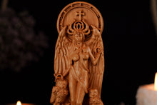 Load image into Gallery viewer, Lilith Wicca Goddess, Astaroth statue, Inanna wooden figure, wicca altar, lilith goddess, witch altar