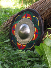 Load image into Gallery viewer, Wooden fist shield, medieval buckler shield