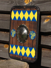Load image into Gallery viewer, Celtic Small Battle Shield, celtic shield, medieval shield, custom shield, larp