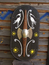 Load image into Gallery viewer, Celtic Battle shield, medieval shield, celtic warrior shield, celtic knot