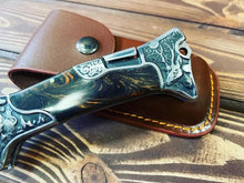 Load image into Gallery viewer, Viking penknife, Hunting knife, forged knife, gift for men, engraved knife, custom knife