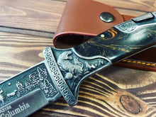 Load image into Gallery viewer, Viking penknife, Hunting knife, forged knife, gift for men, engraved knife, custom knife