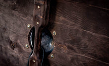 Load image into Gallery viewer, Huginn and Muninn Raven Shield, Viking Battle shield, Norse shield, medieval armor, viking shield, custom shield, round shield, raven shield