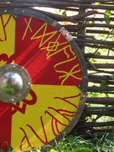 Load image into Gallery viewer, Viking Battle Shield, Traditional Norse Battle Shield, medieval shield, viking armor, wood shield
