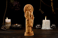 Load image into Gallery viewer, Ogma statue, Ogma Celtic God, celtic gods, Ogma wood figure, paganism religion, wood carving