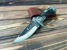 Load image into Gallery viewer, Viking penknife, Hunting knife, forged knife, gift for men, engraved knife, custom knife
