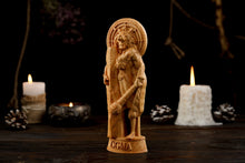 Load image into Gallery viewer, Ogma statue, Ogma Celtic God, celtic gods, Ogma wood figure, paganism religion, wood carving
