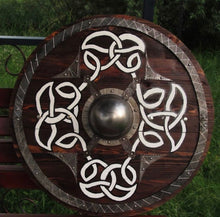 Load image into Gallery viewer, Custom Shield Made to Order: Viking Shield, Celtic shield, medieval shield, custom shield, norse shield, larp viking shield