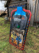 Load image into Gallery viewer, Medieval pavise shield, medieval shield, custom pavise, norse shield, larp viking shield